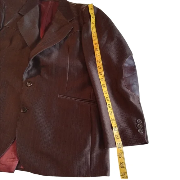 Alamo Made in Mexico Brown Western Rodeo Blazer Leather Accents Men Size 42R - Picture 16 of 16